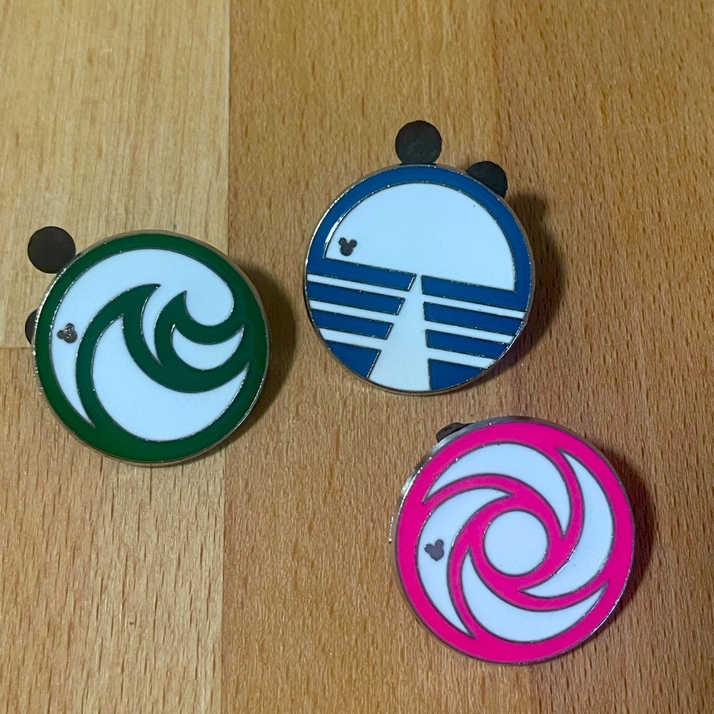 Disney Epcot Symbol Pins- Set of 3